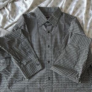 Michael Kors Black and White Patterned Shirt